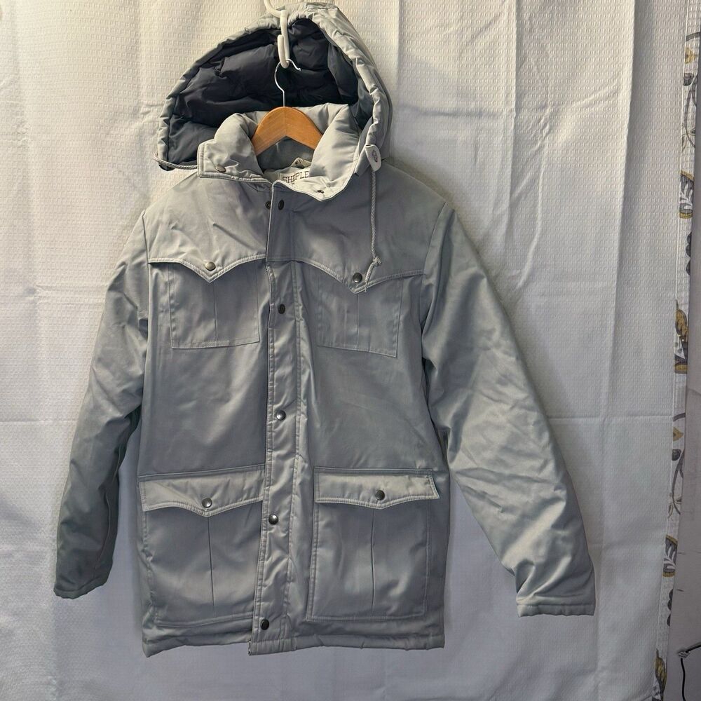 SHEPLERS VINTAGE JACKET Western Cut Stitching Gray Zip Men’s small